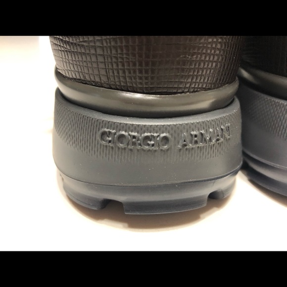 Giorgio Armani Brown Leather Ankle Boots - Picture 3 of 8